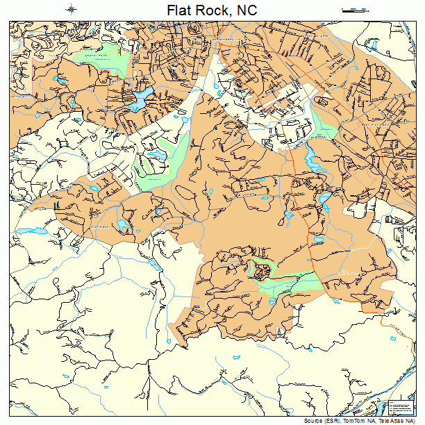 Flat Rock, NC street map