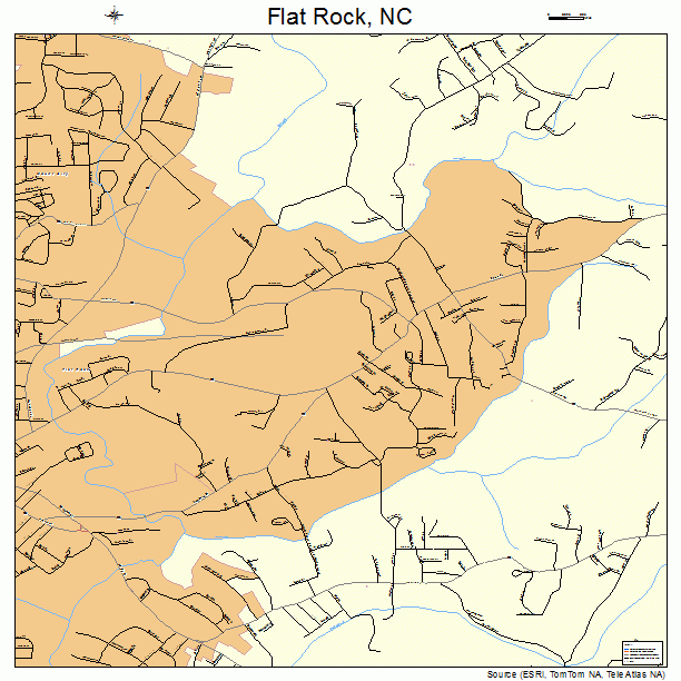 Flat Rock, NC street map