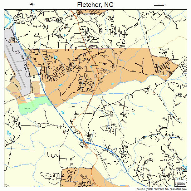 Fletcher, NC street map