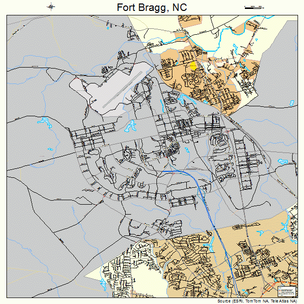 Fort Bragg, NC street map