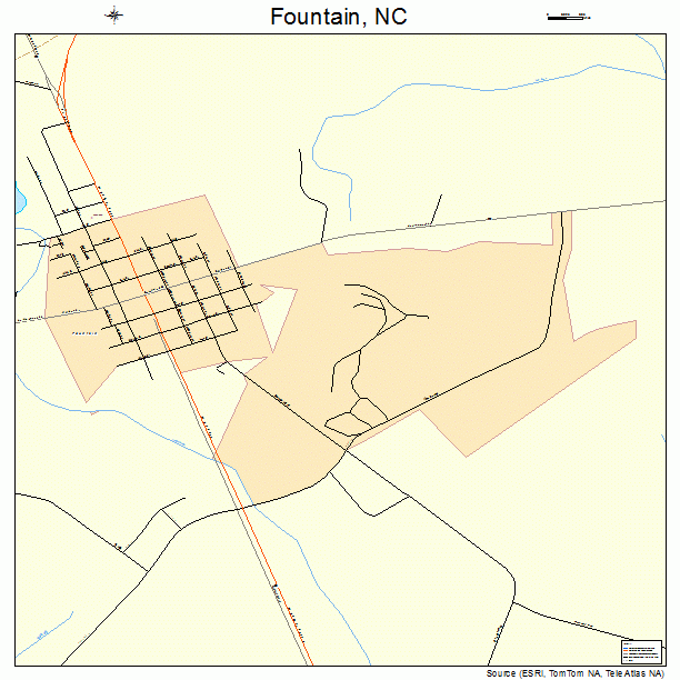 Fountain, NC street map