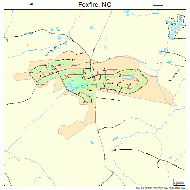 Foxfire, NC street map