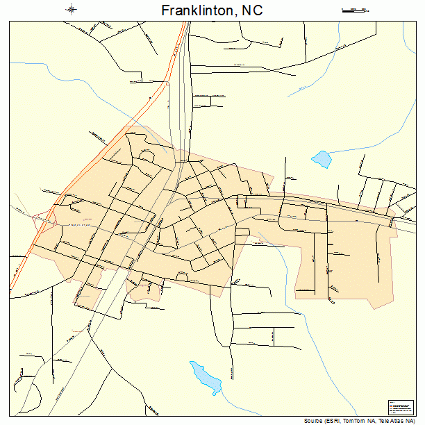 Franklinton, NC street map