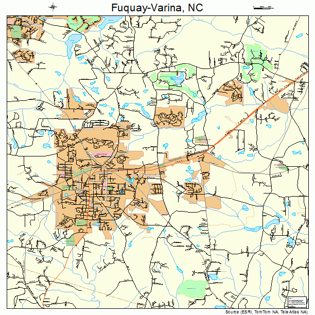 Fuquay-Varina, NC street map