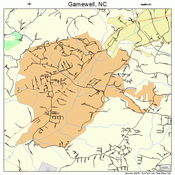 Gamewell, NC street map