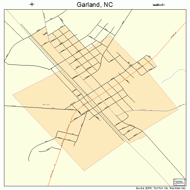 Garland, NC street map