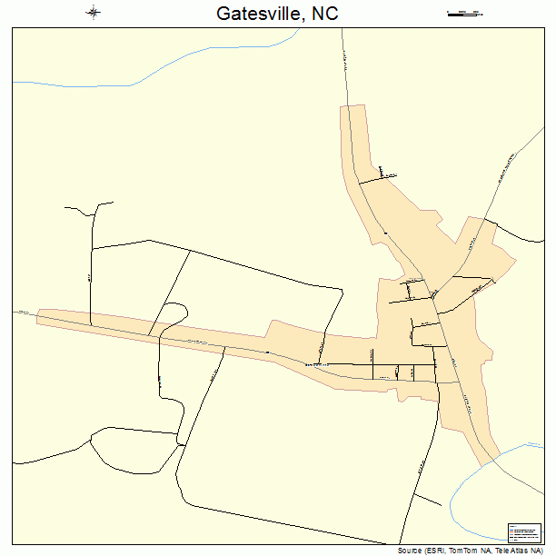 Gatesville, NC street map
