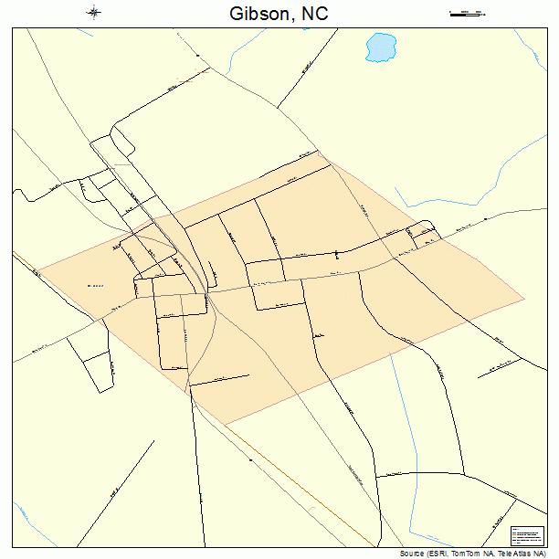 Gibson, NC street map
