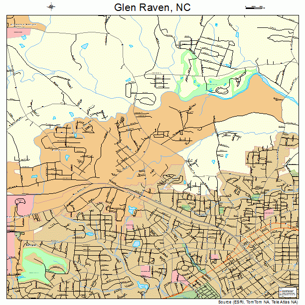 Glen Raven, NC street map