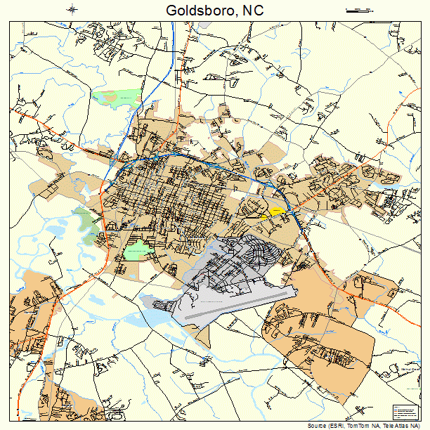 Goldsboro, NC street map