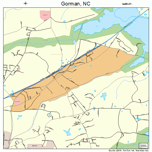 Gorman, NC street map