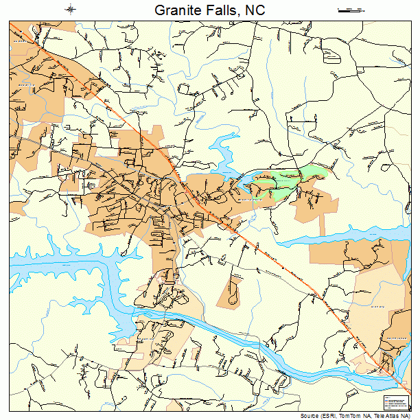 Granite Falls, NC street map