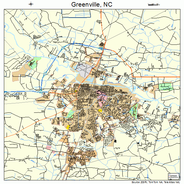 Greenville, NC street map