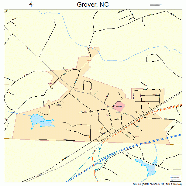 Grover, NC street map
