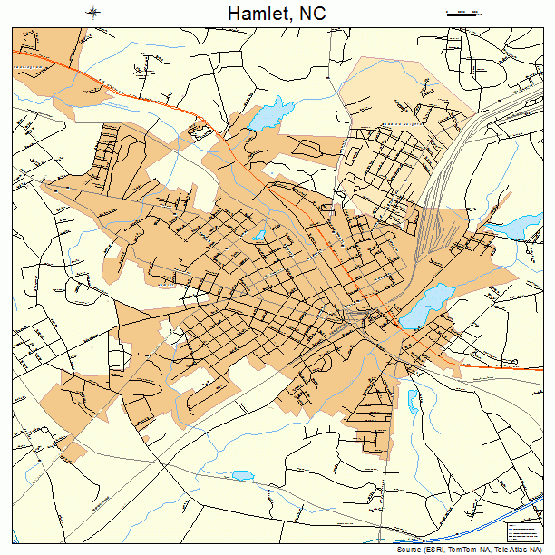 Hamlet, NC street map
