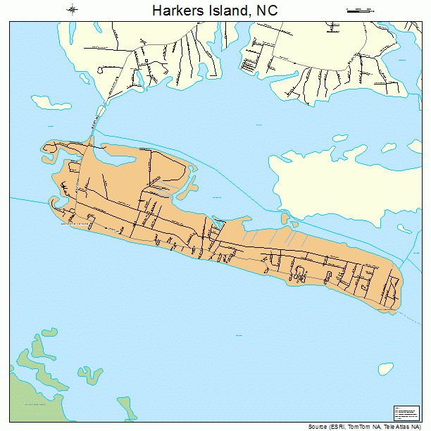 Harkers Island, NC street map