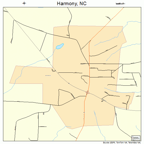 Harmony, NC street map
