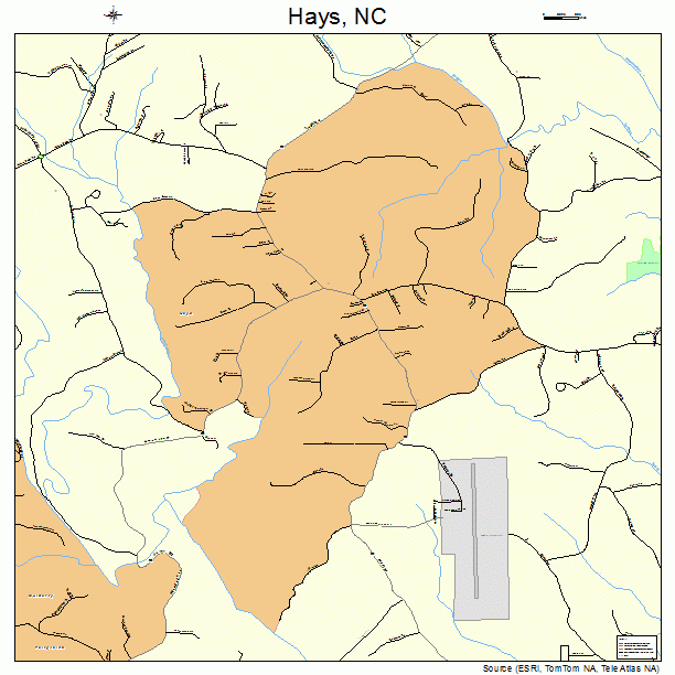 Hays, NC street map