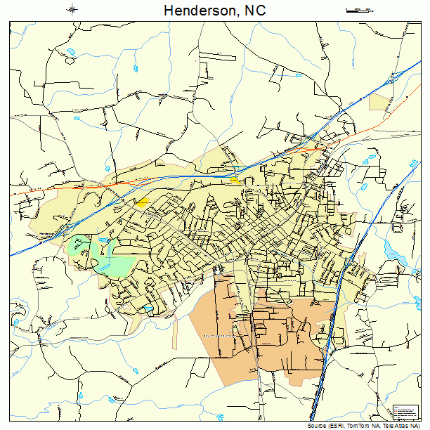 Henderson, NC street map