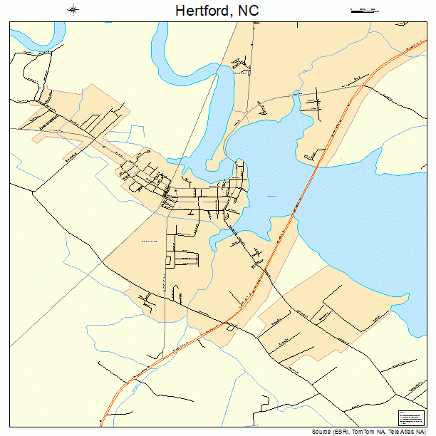 Hertford, NC street map