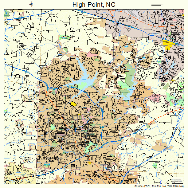 High Point, NC street map