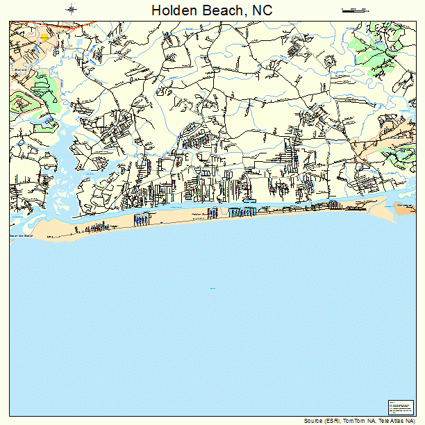 Holden Beach, NC street map