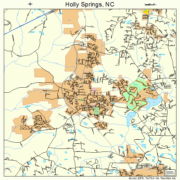 Holly Springs, NC street map