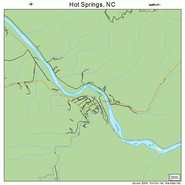 Hot Springs, NC street map