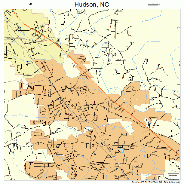 Hudson, NC street map