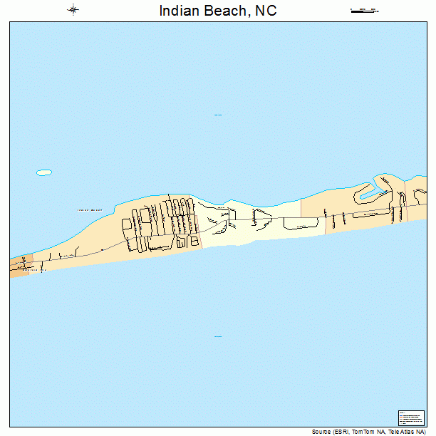 Indian Beach, NC street map
