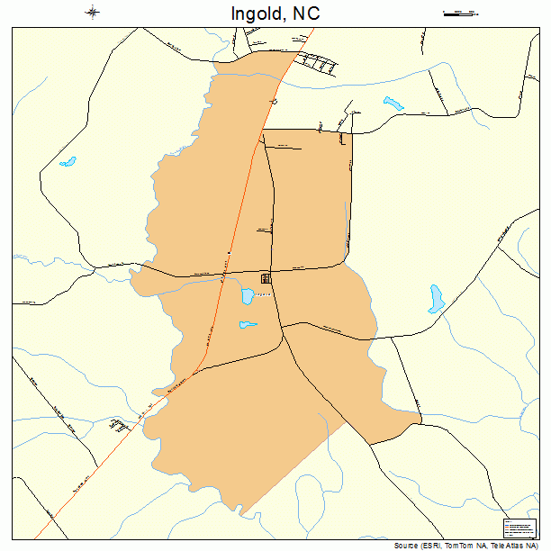Ingold, NC street map