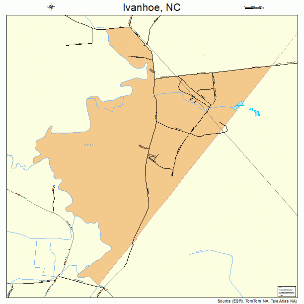 Ivanhoe, NC street map