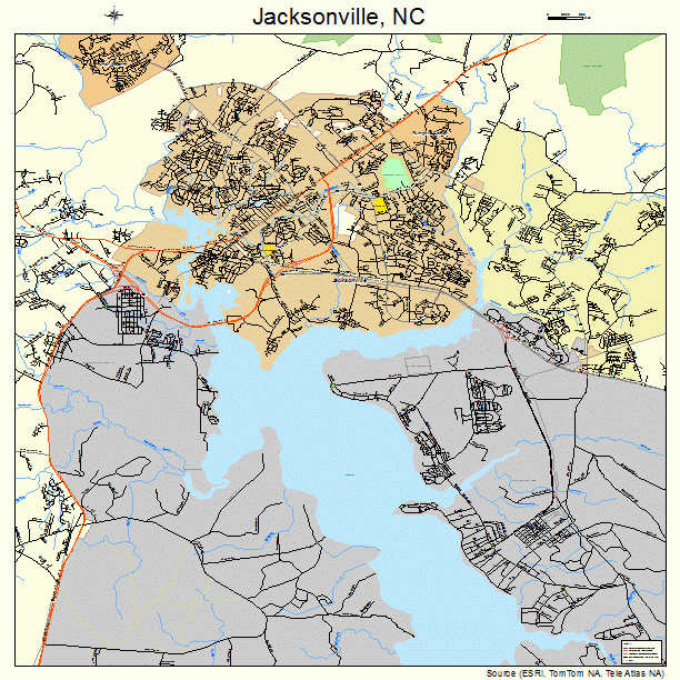 Jacksonville, NC street map