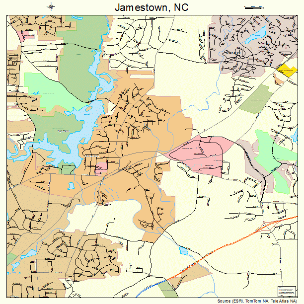 Jamestown, NC street map