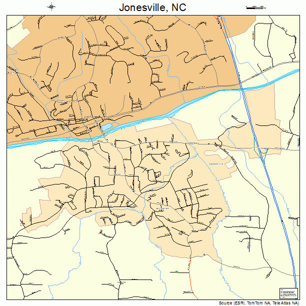 Jonesville, NC street map