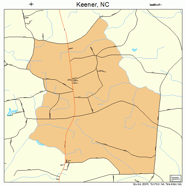 Keener, NC street map