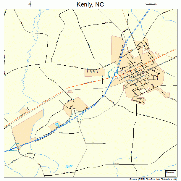 Kenly, NC street map