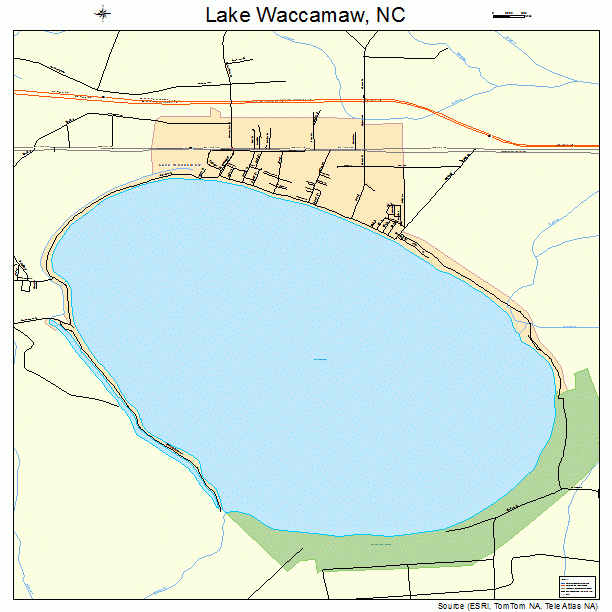 Lake Waccamaw, NC street map