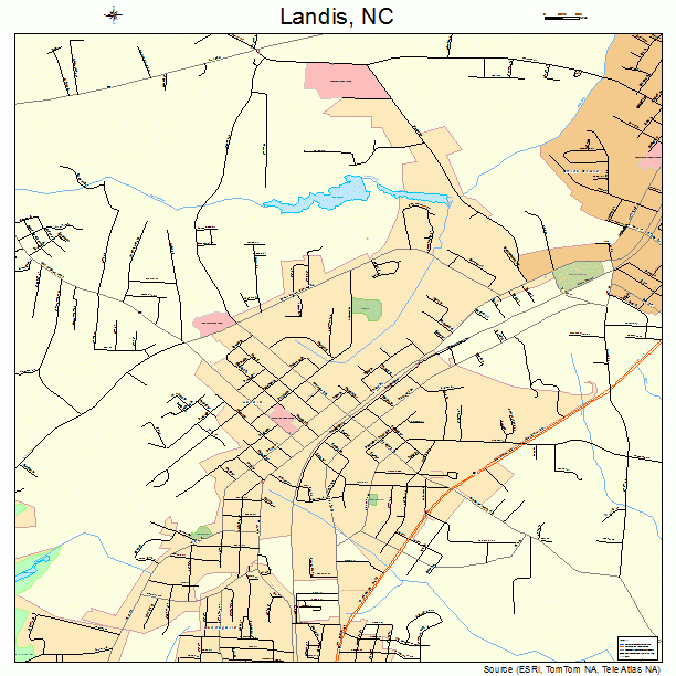 Landis, NC street map