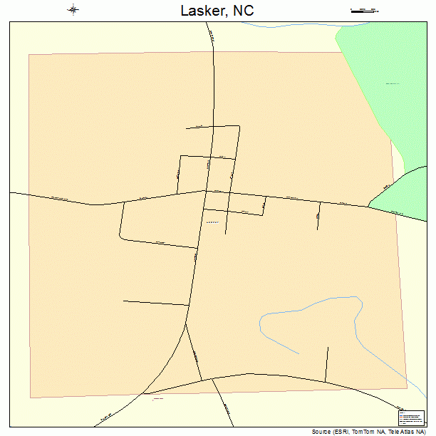 Lasker, NC street map