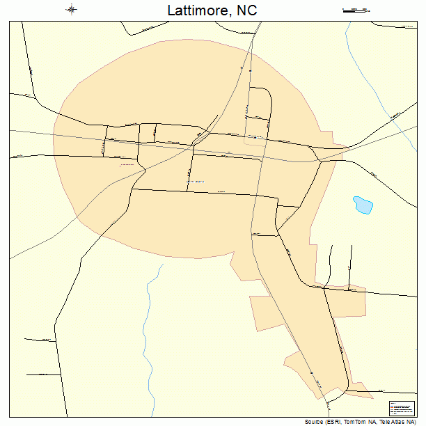 Lattimore, NC street map