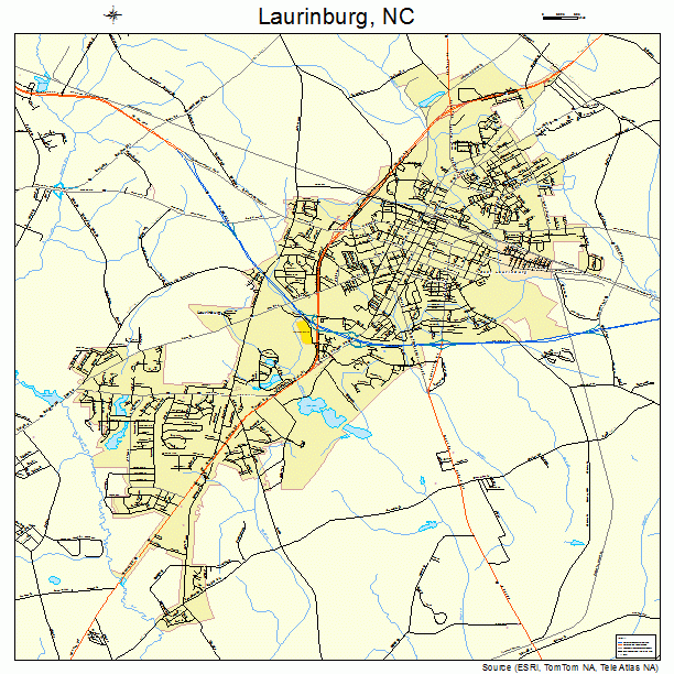 Laurinburg, NC street map