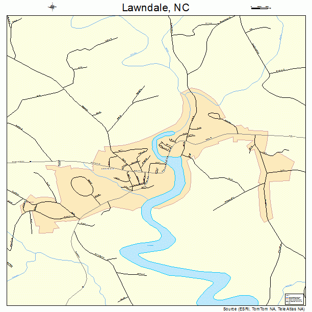 Lawndale, NC street map