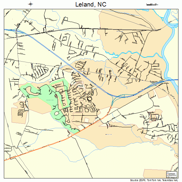 Leland, NC street map