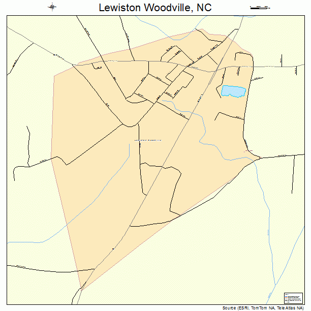 Lewiston Woodville, NC street map