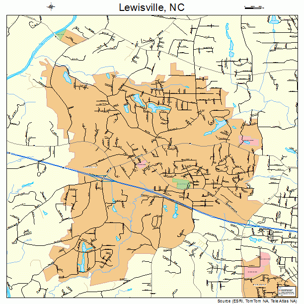 Lewisville, NC street map