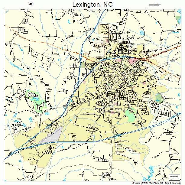 Lexington, NC street map
