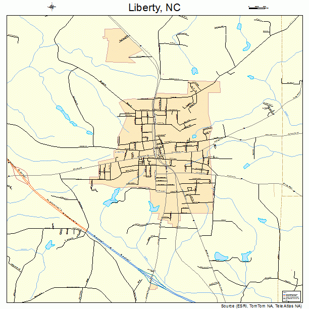 Liberty, NC street map