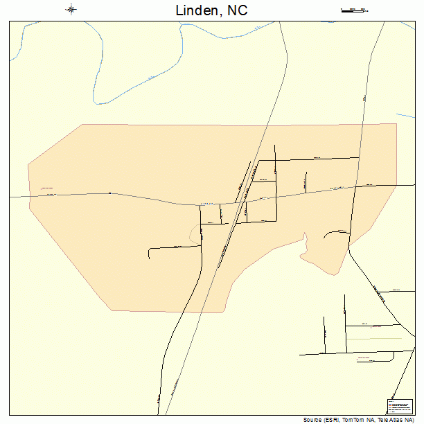 Linden, NC street map