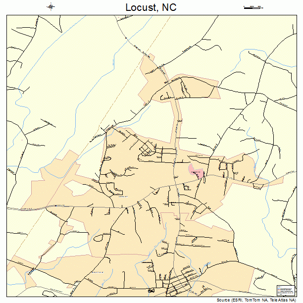 Locust, NC street map